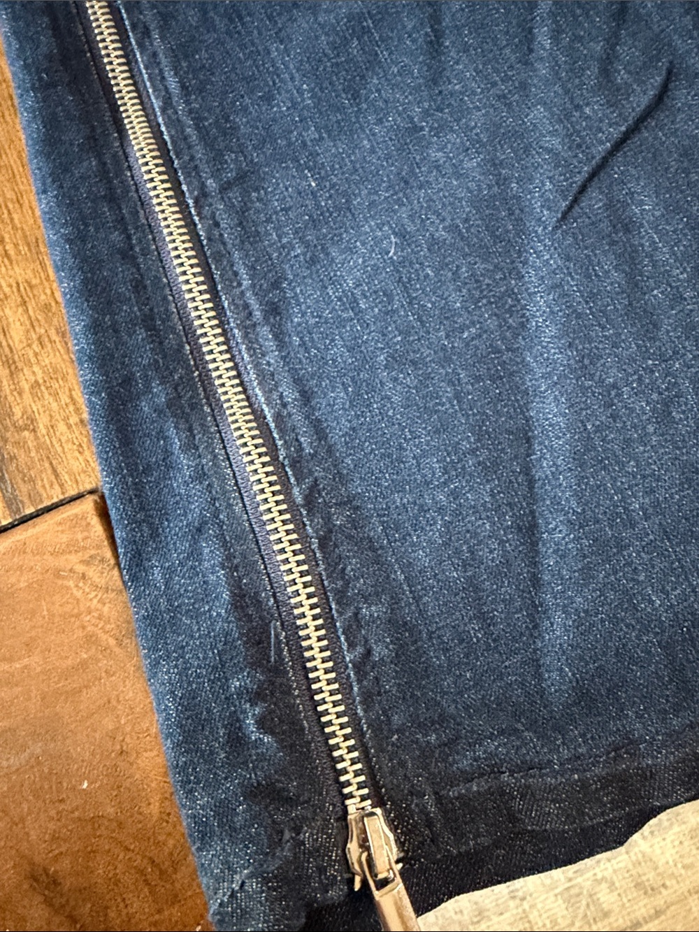 Eloquii Strapless Tube Denim DressTwo-Tone Denim SZ 18 Zipper Sides - Picture 7 of 15